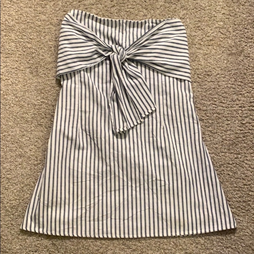 Strapless stripe dress
